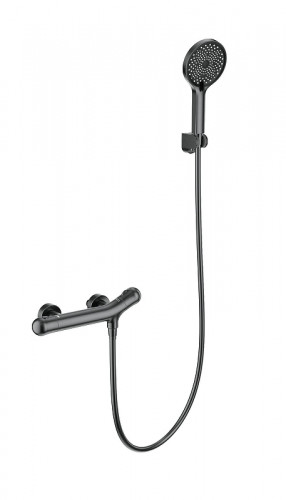 Смеситель для душа Wonzon & Woghand WW-B2057-A-BGG с термостатом цвет Темный графит