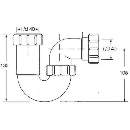 Сифон для раковины McAlpine 5255 цвет Белый