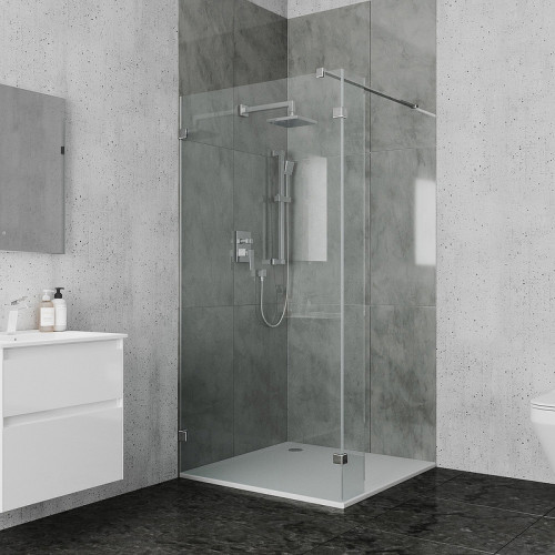 Душевая перегородка Ambassador Walk-in 110х200 15031107 профиль Хром стекло прозрачное