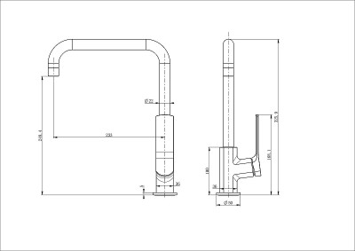 Смеситель для кухни Wonzon &amp; Woghand WW-L1006-CR цвет Хром