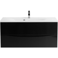 Тумба под раковину BelBagno Marino 110 MARINO-1100-2C-SO-NL-P подвесная Nero Lucido МДФ / ЛДСП