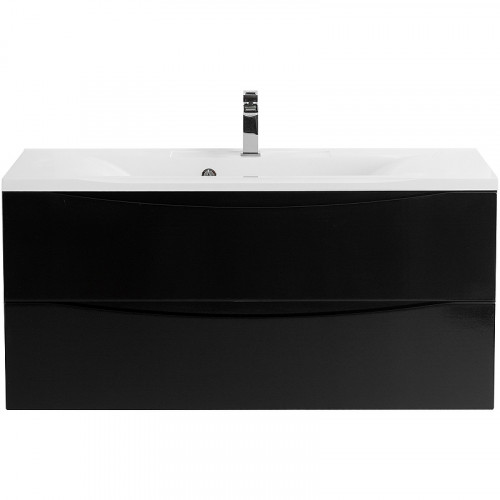 Тумба под раковину BelBagno Marino 110 MARINO-1100-2C-SO-NL-P подвесная Nero Lucido МДФ / ЛДСП