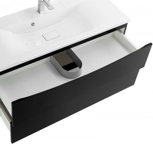 Тумба под раковину BelBagno Marino 110 MARINO-1100-2C-SO-NL-P подвесная Nero Lucido МДФ / ЛДСП