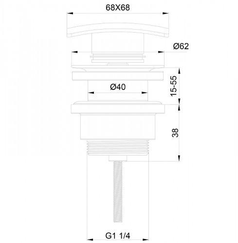 Донный клапан Wonzon &amp; Woghand WW-88SS13-BN click-clack цвет Брашированный никель