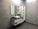 Шкаф пенал Comforty Прага 45 00004136272 подвесной Дуб белый МДФ / ЛДСП