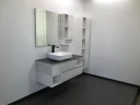 Шкаф пенал Comforty Прага 45 00004136272 подвесной Дуб белый МДФ / ЛДСП