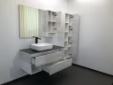 Шкаф пенал Comforty Прага 45 00004136272 подвесной Дуб белый МДФ / ЛДСП