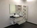 Шкаф пенал Comforty Прага 45 00004136272 подвесной Дуб белый МДФ / ЛДСП
