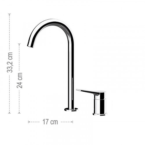 Смеситель для раковины Remer Slash Dot SL57LXV цвет Сталь