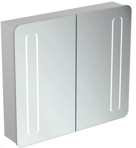 Зеркальный шкаф Ideal Standard Mirror Light 80 T3388AL с подсветкой цвет Aluminium Effect (Алюминий)