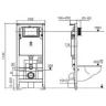 Комплект унитаза с инсталляцией WeltWasser AMBERG 506 ST + GELBACH 043 GL-BL + AMBERG RD-WT 10000011949 цвет Черный глянцевый с сиденьем Микролифт и клавишей смыва цвет Белый