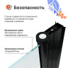 Шторка на ванну DIWO Анапа 75 Щ0000055510 профиль Черный матовый стекло прозрачное