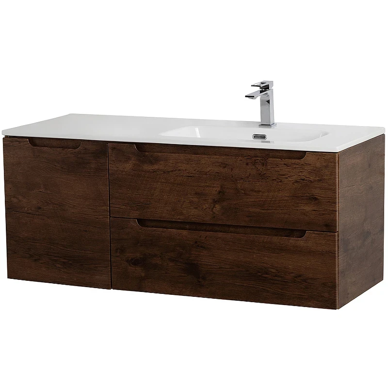 Тумба под раковину BelBagno Etna 120 R ETNA-1200-2C-1A-SO-RW-R подвесная Rovere Moro МДФ / ЛДСП