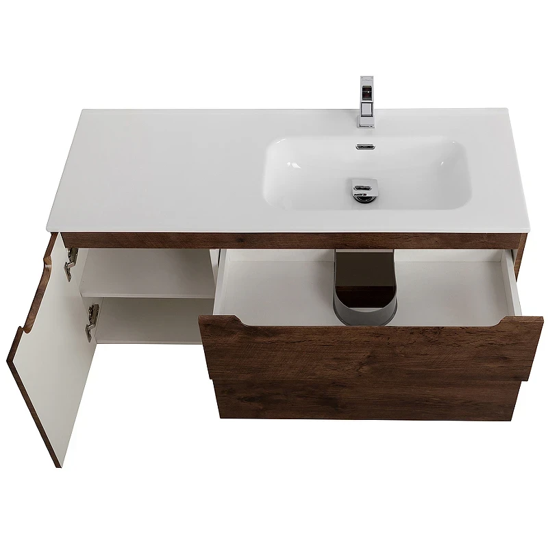 Тумба под раковину BelBagno Etna 120 R ETNA-1200-2C-1A-SO-RW-R подвесная Rovere Moro МДФ / ЛДСП