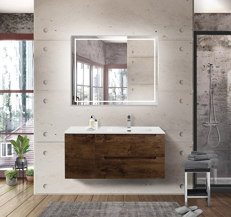 Тумба под раковину BelBagno Etna 120 R ETNA-1200-2C-1A-SO-RW-R подвесная Rovere Moro МДФ / ЛДСП