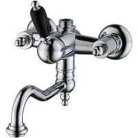 Смеситель для ванны Caprigo Adria-Uno Black Edition 02B-519-crm Хром латунь на стену
