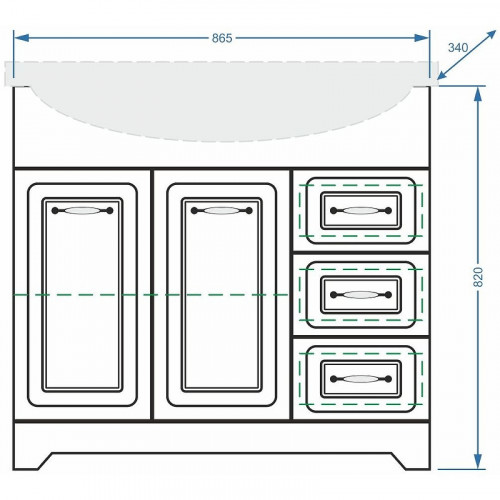 Тумба под раковину Stella Polar Кармела 90 SP-00000175 Ольха белая