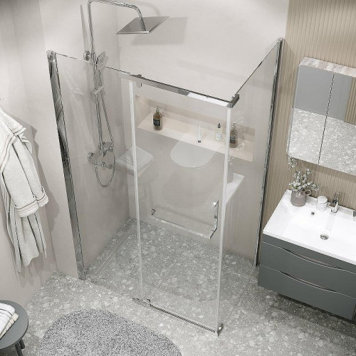 Душевой уголок Grossman Pragma 100х90 120.K33.03.1090.10.00 профиль Хром стекло прозрачное