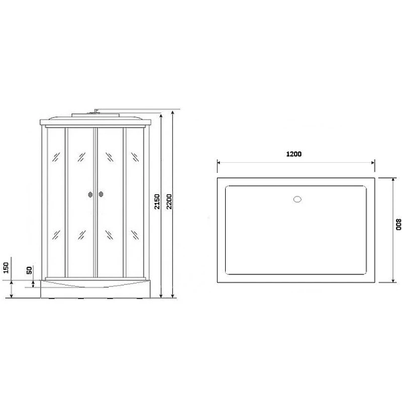Душевая кабина Niagara Luxe 120x80 NG-7711GR с гидромассажем