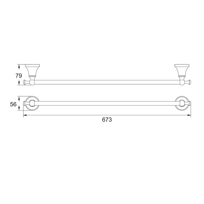 Полотенцедержатель Rose RG19H RG1917H цвет Черный