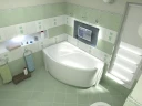 Акриловая ванна Bas Флорида 160x88 L В 00038 без гидромассажа