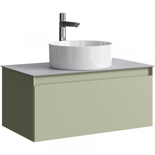 Тумба под раковину Aqwella Geometria 80 GE01081SH подвесная Шалфей зеленый