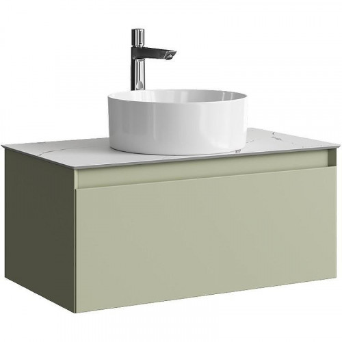 Тумба под раковину Aqwella Geometria 80 GE01081SH подвесная Шалфей зеленый