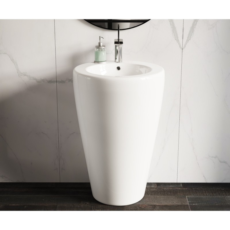 Раковина Ceramicanova Simple 55 CN1807 Белая фаянс напольный