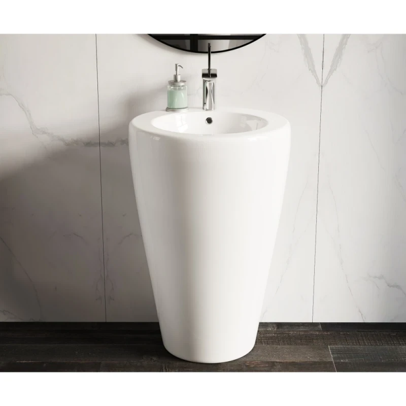 Раковина Ceramicanova Simple 55 CN1807 Белая фаянс напольный