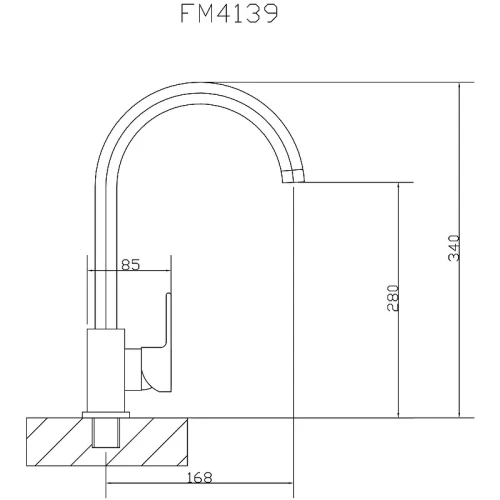 Смеситель для кухни Fmark FM4139 цвет Хром