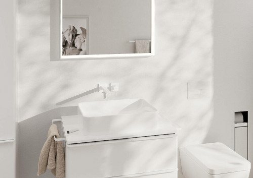 Смеситель для раковины Hansgrohe Tecturis E 73051700 Белый матовый латунь встраиваемый