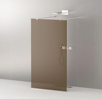 Душевая перегородка Cezares Liberta 120 LIBERTA-L-2-120-120-BR-Cr профиль Хром стекло бронзовое
