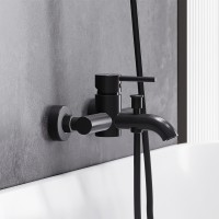 Смеситель для ванны Damixa Scandinavian Pure 361000300 Черный матовый латунь на стену