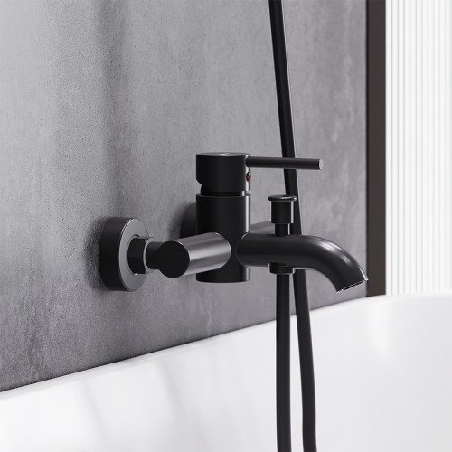 Смеситель для ванны Damixa Scandinavian Pure 361000300 Черный матовый латунь на стену