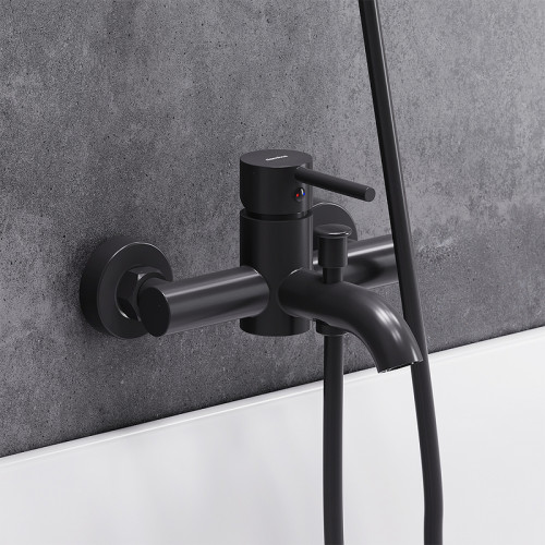 Смеситель для ванны Damixa Scandinavian Pure 361000300 Черный матовый латунь на стену
