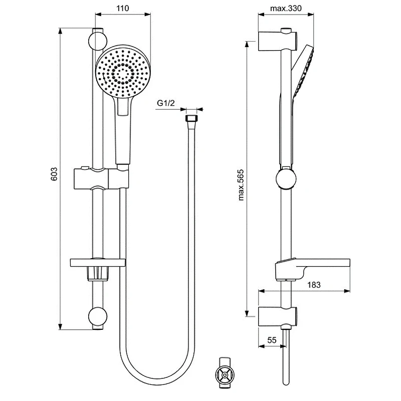 Комплект смесителей Ideal Standard Ceraflex BD001AA Хром