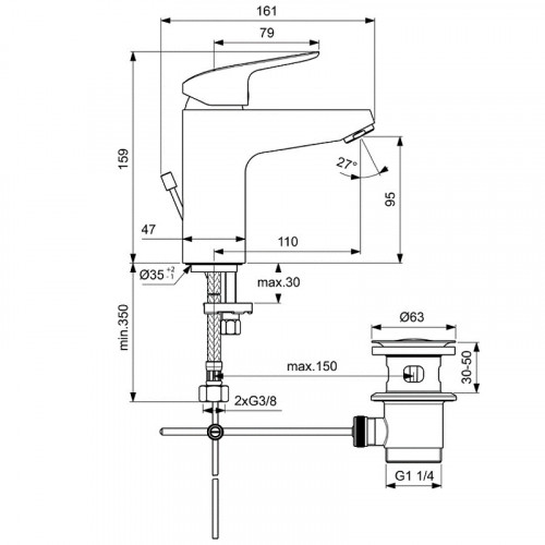 Комплект смесителей Ideal Standard Ceraflex BD001AA Хром