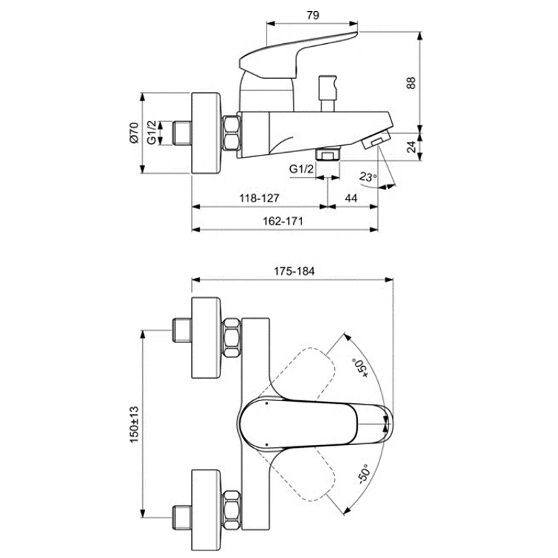 Комплект смесителей Ideal Standard Ceraflex BD001AA Хром