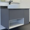 Тумба с раковиной Comforty Джанкой 90 00-00017878 подвесная Антрацит