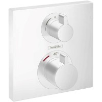 Смеситель для душа Hansgrohe Ecostat Square 15714700 с термостатом Белый матовый латунь встраиваемый
