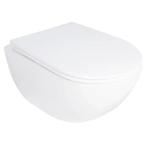 Унитаз Azario Rumba AZ-5175T-WHT подвесной цвет Белый с сиденьем Микролифт