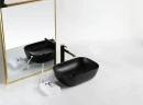 Раковина-чаша BelBagno 50 BB1302-H301 Черная матовая фаянс накладная