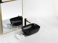 Раковина-чаша BelBagno 50 BB1302-H301 Черная матовая фаянс накладная