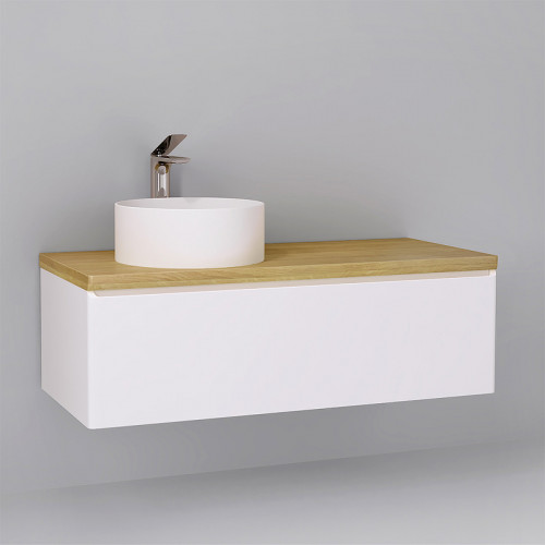 Тумба под раковину Jorno Solis New 120 SolN.01.120/P/W/JR подвесная Белая МДФ / ЛДСП