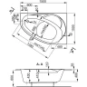 Акриловая ванна Vagnerplast Flora 150x100 R VPBA151FLA3PX-04 без гидромассажа