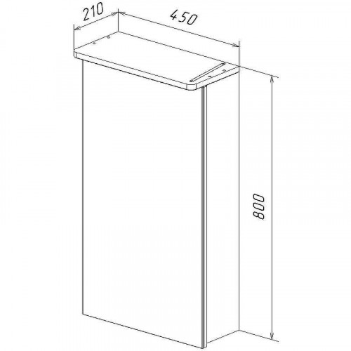 Зеркальный шкаф Lemark Zenon 45 LM45ZS-Z с подсветкой Белый глянец