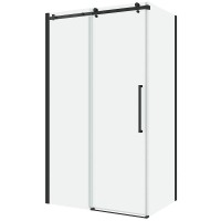 Душевой уголок Black&amp;White Stellar Wind S808 100х90 8089010 профиль Черный матовый стекло прозрачное