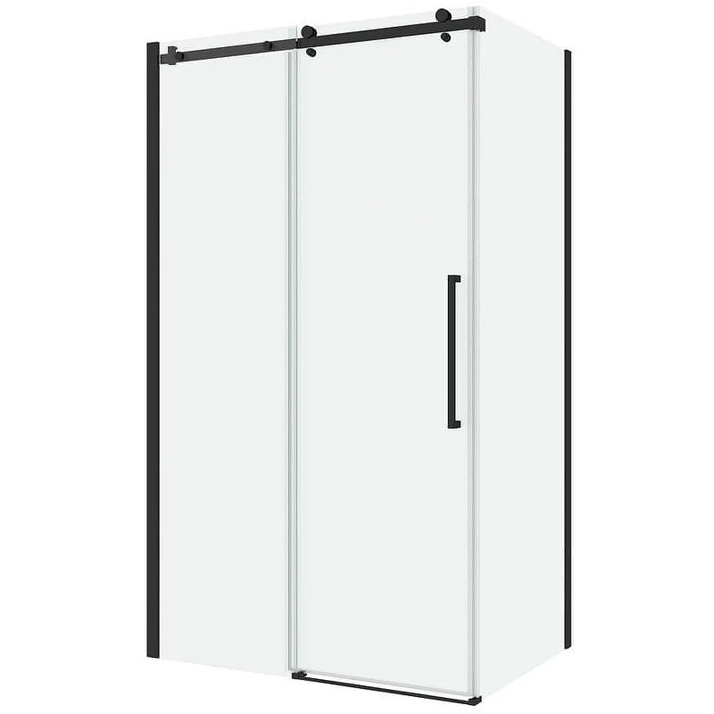 Душевой уголок Black&White Stellar Wind S808 100х90 8089010 профиль Черный матовый стекло прозрачное