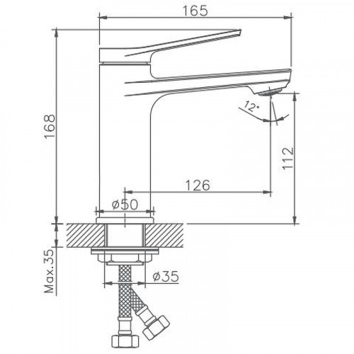 Смеситель для раковины Haiba HB10572 Хром