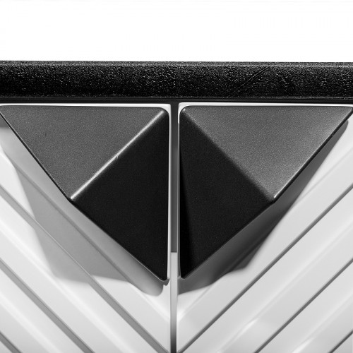 Тумба под раковину Runo Андорра 85 00-00002018 подвесная Белая матовая Черная МДФ / ЛДСП